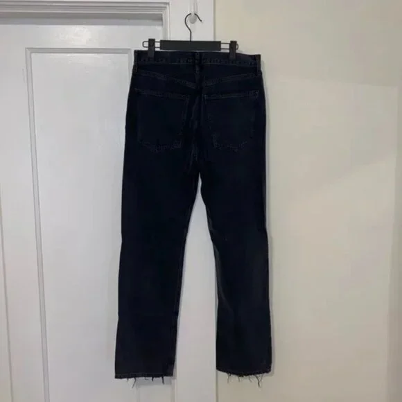 90's Pinch Waist Jeans AGOLDE in Black Distressed - size 29 - Picture 10 of 12